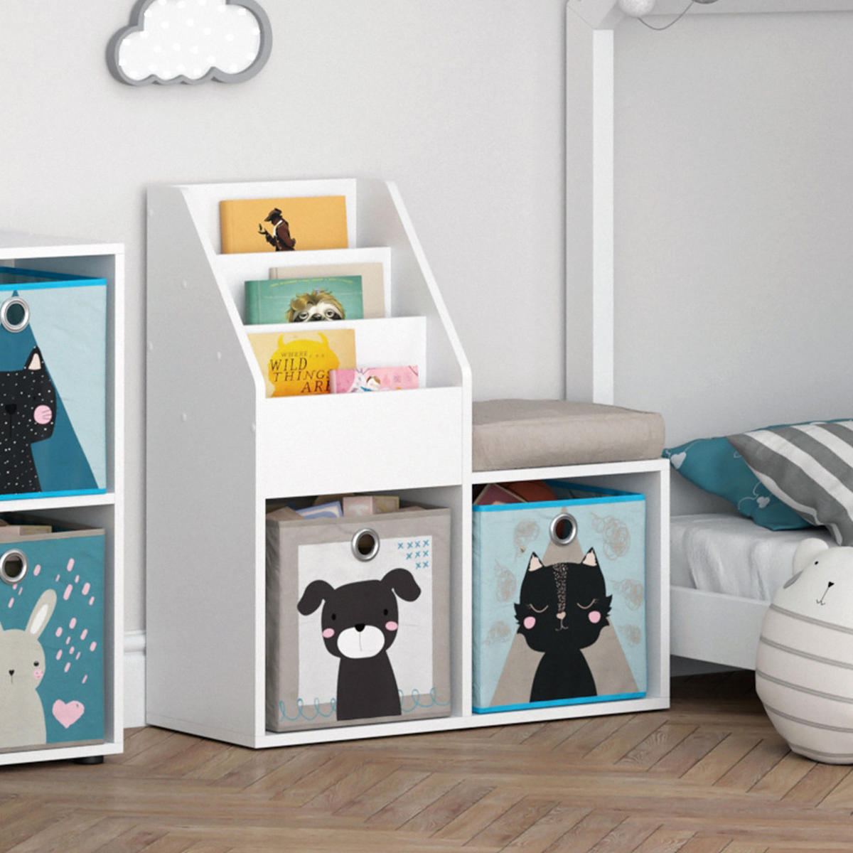 BÜCHERREGAL Luigi Weiß 72 x 79 cm - Weiß, Holzwerkstoff (72/79/30.9cm) - Vicco