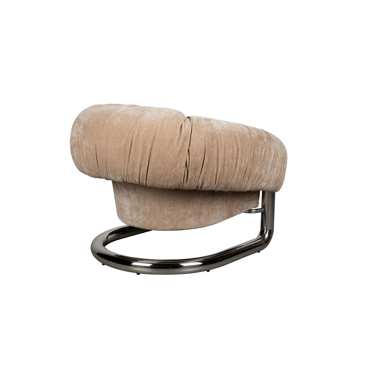 SESSEL Marly Beige - Beige/Silberfarben, Kunststoff (98/79/96cm) - Dutchbone