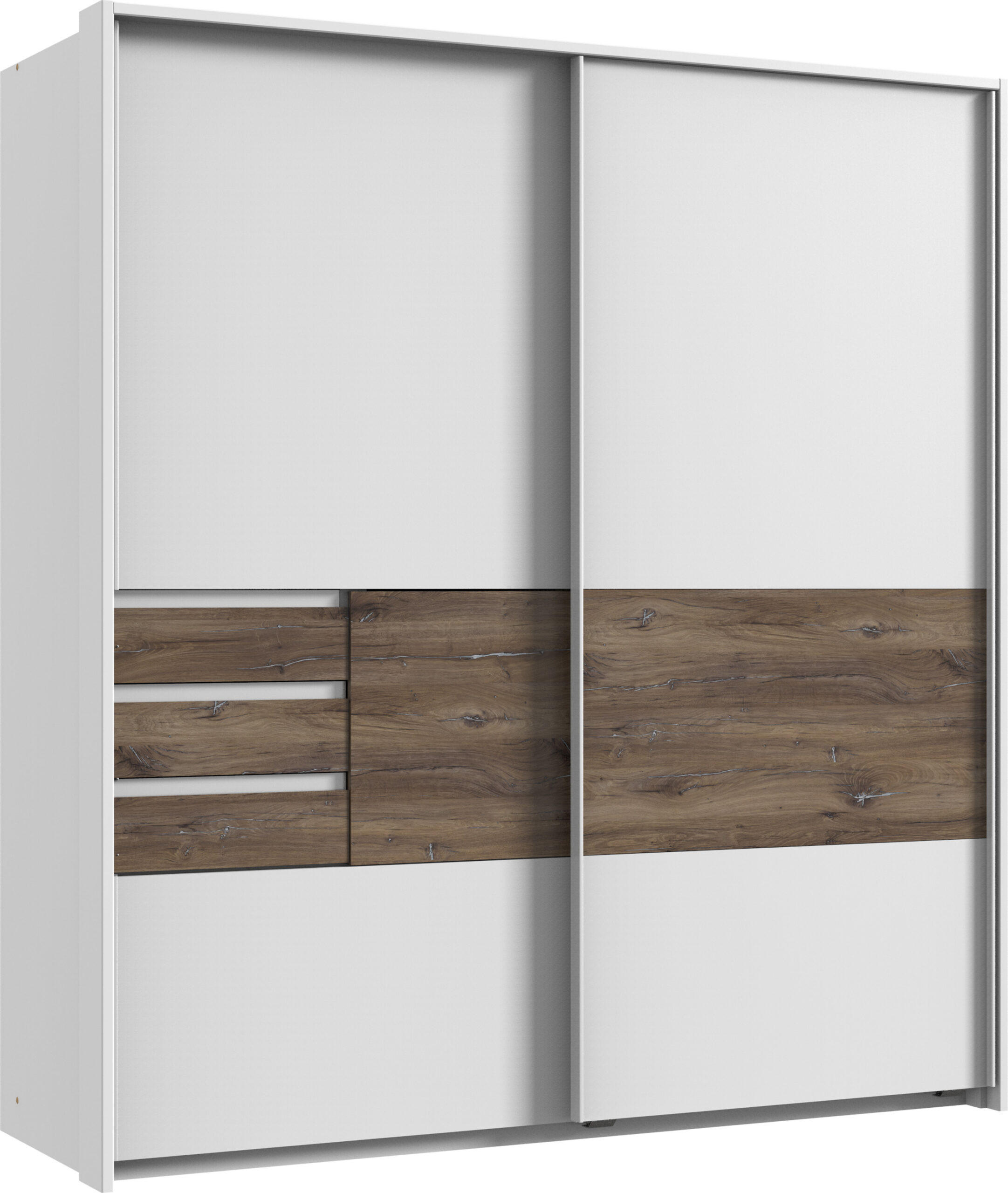PASSEPARTOUT zu Schwebetürenschrank Bamberg in Weiß mit Eiche Flagstaff - Weiß, Holzwerkstoff (80/200/120cm)
