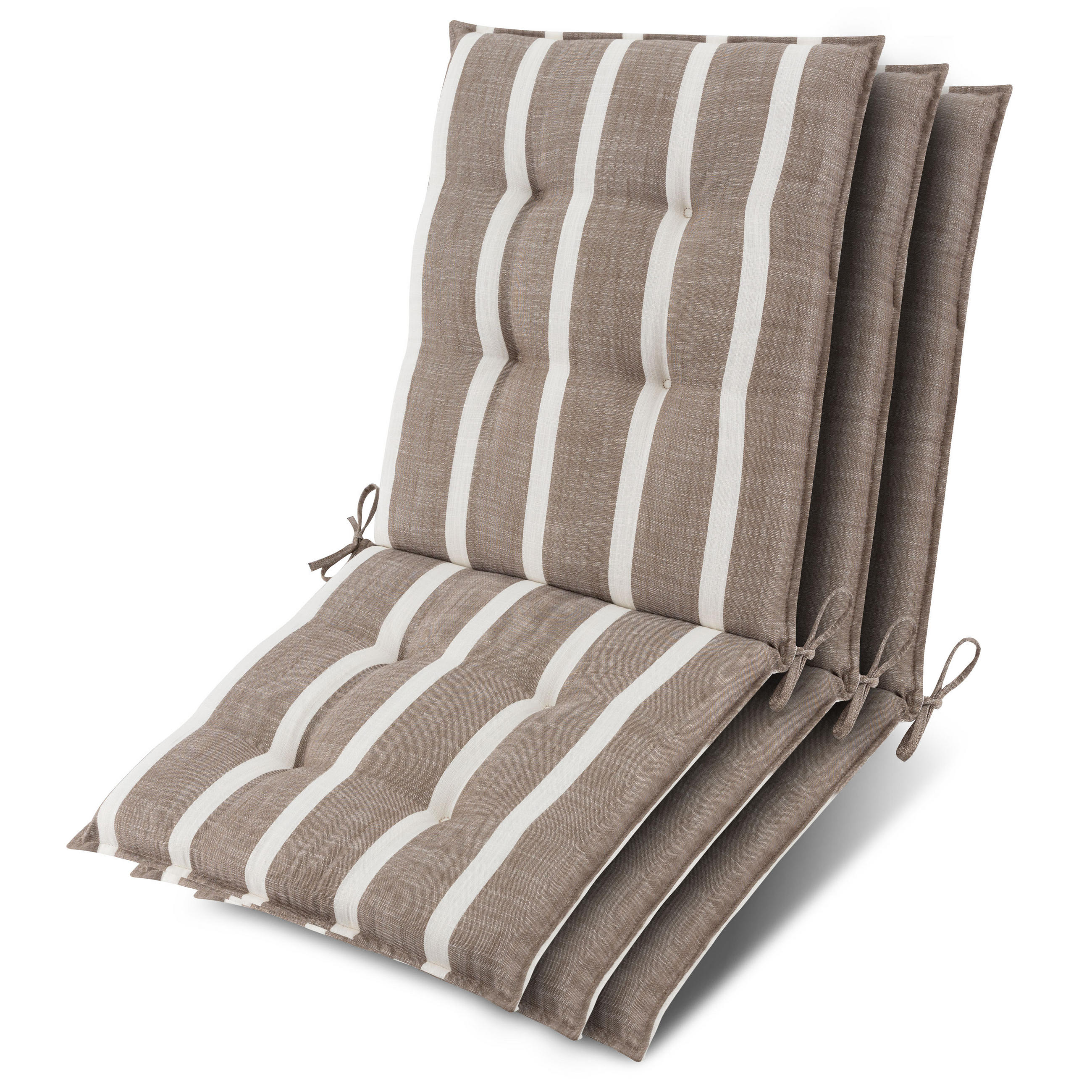 NIEDERLEHNER Sun-NL 105x50x8cm Beige-Weiß-Gestreift (3tlg) - Beige, Textil (50/100cm) - Beautissu 