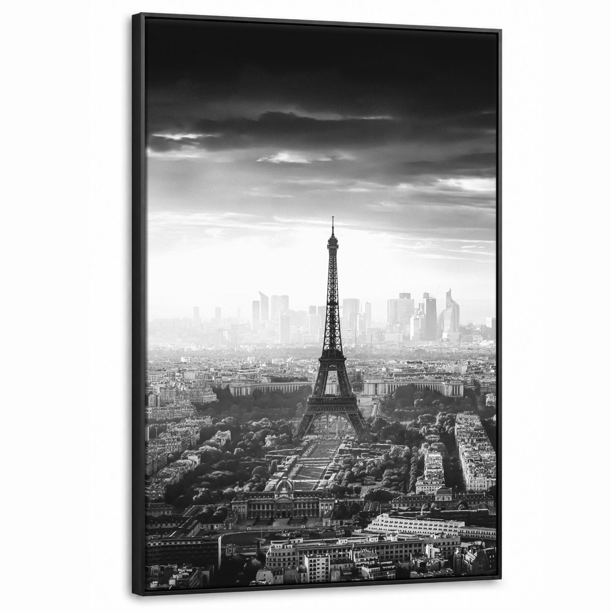 MuchoWow Leinwand Dunkelgrau 100x150 cm