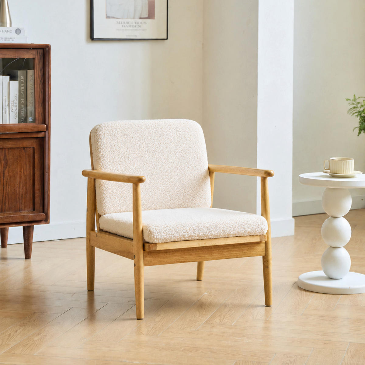 SESSEL Holz Weiß - Weiß, Holz (70.5/79.5/73cm) - Nordlys