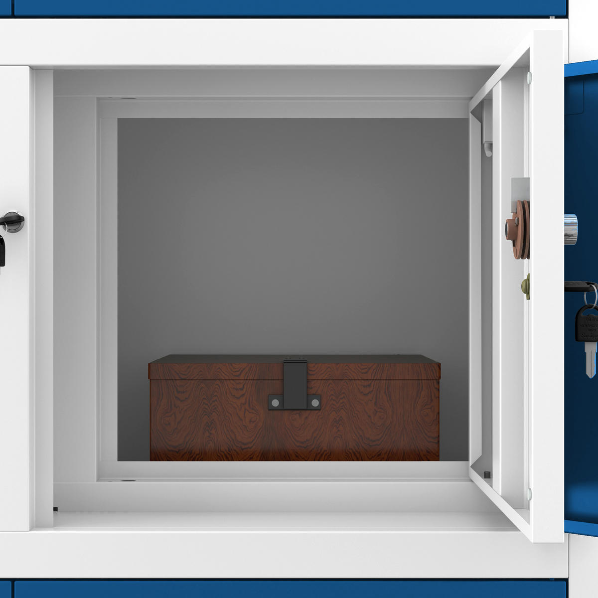 AKTENSCHRANK FILIP II 185x90x40 cm - Blaugrau, Metall (90/185/40cm) - Jan Nowak