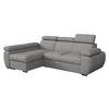 ECKSOFA Boston Mini, Seite: Links - LC+2R - Chromfarben/Graphitfarben, Holz/Textil (255/170cm) - MIRJAN24