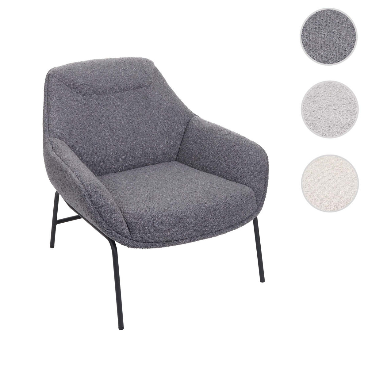 LOUNGE-SESSEL Grau - Grau, Textil (80/79/80cm) - MCW