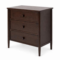 KOMMODE Rose, Eichenholz und Eichenfurnier, Espresso - Braun, Holz (80/80/45cm) - WOODEK