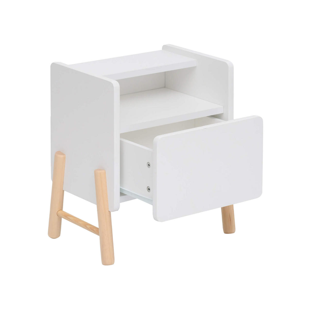 KINDERNACHTKÄSTCHEN Weiß 49/43/30 cm - Weiß, Holzwerkstoff (40/49/30cm) - Mobili Rebecca