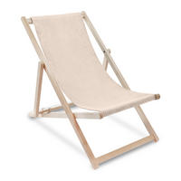 HOLZLIEGESTUHL klappbar Buchenholz Cord-Gewebe Vanilla Ice M - Beige, Holz/Textil (54/85/92cm) - Dreamroots