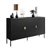 KOMMODE DALIA 3D - Goldfarben/Schwarz, Holzwerkstoff (154/84/49cm) - Lookway