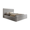 POLSTERBETT Polsterbett Mona V 180x200 cm – Elegantes Bett mit Stauraum & Modernem Kopfteil, Esche - Eschefarben/Schwarz, Holzwerkstoff/Kunststoff (180/200cm) - DomoHome
