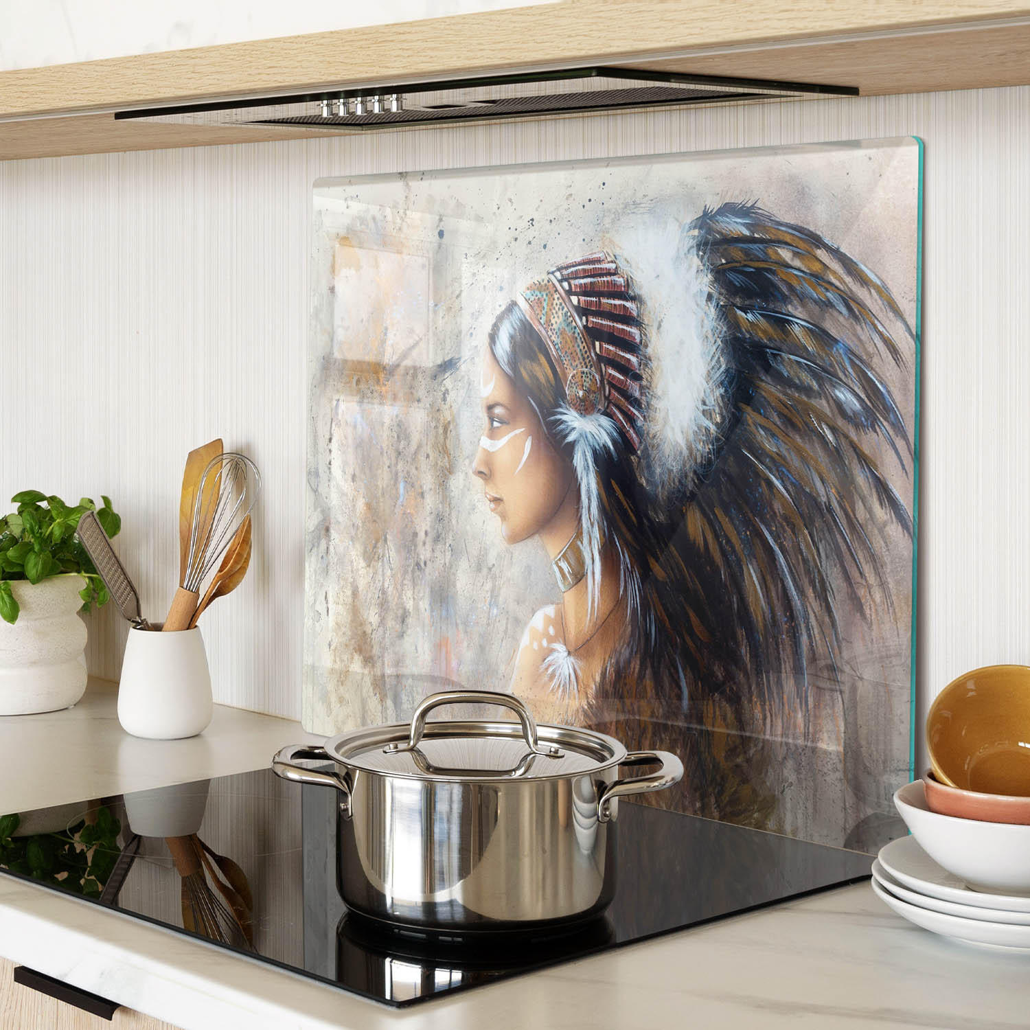 GLASPLATTE 60x52 cm indisch - Braun, Glas (60/0.4/52cm) - TULUP