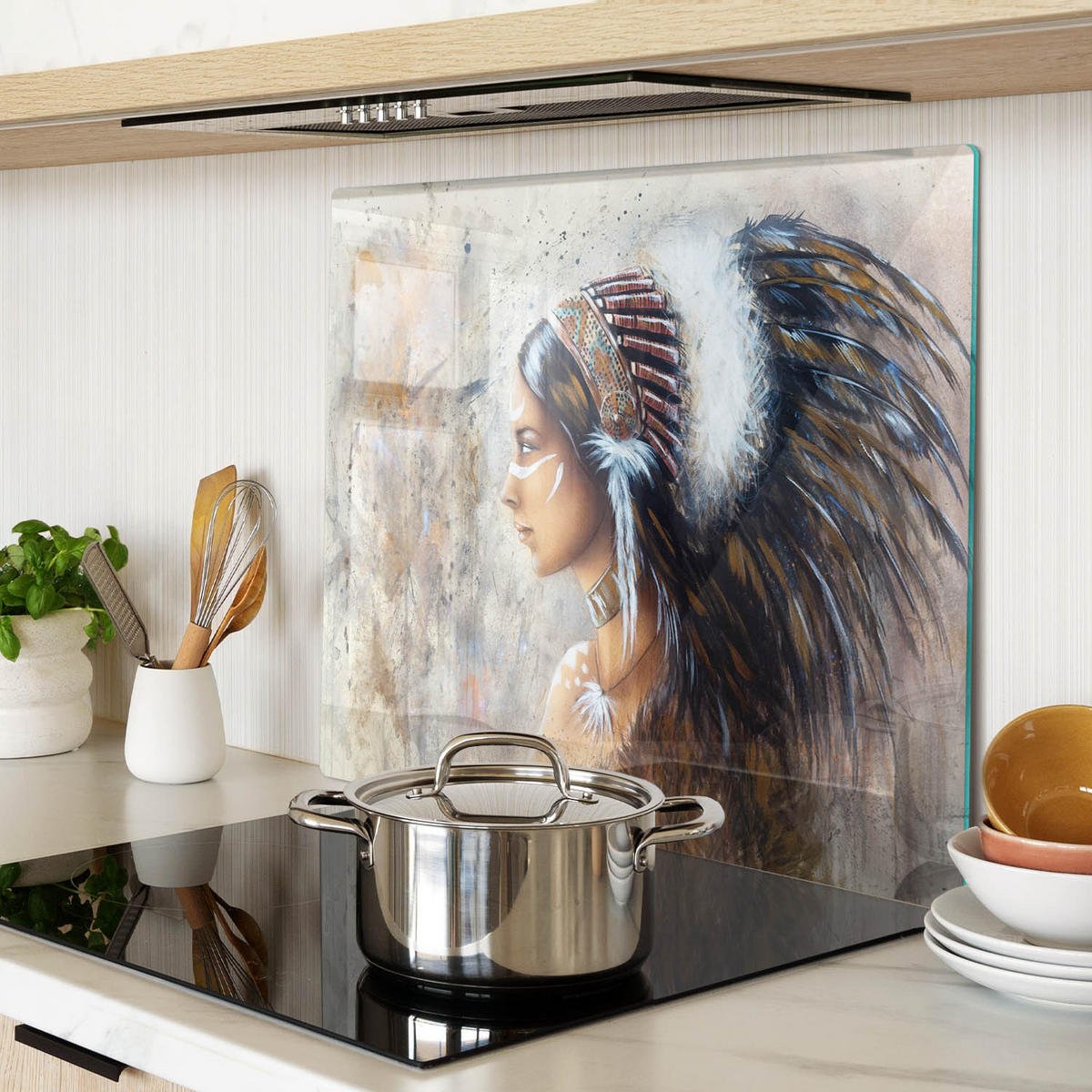 GLASPLATTE 60x52 cm indisch - Braun, Glas (60/0.4/52cm) - TULUP