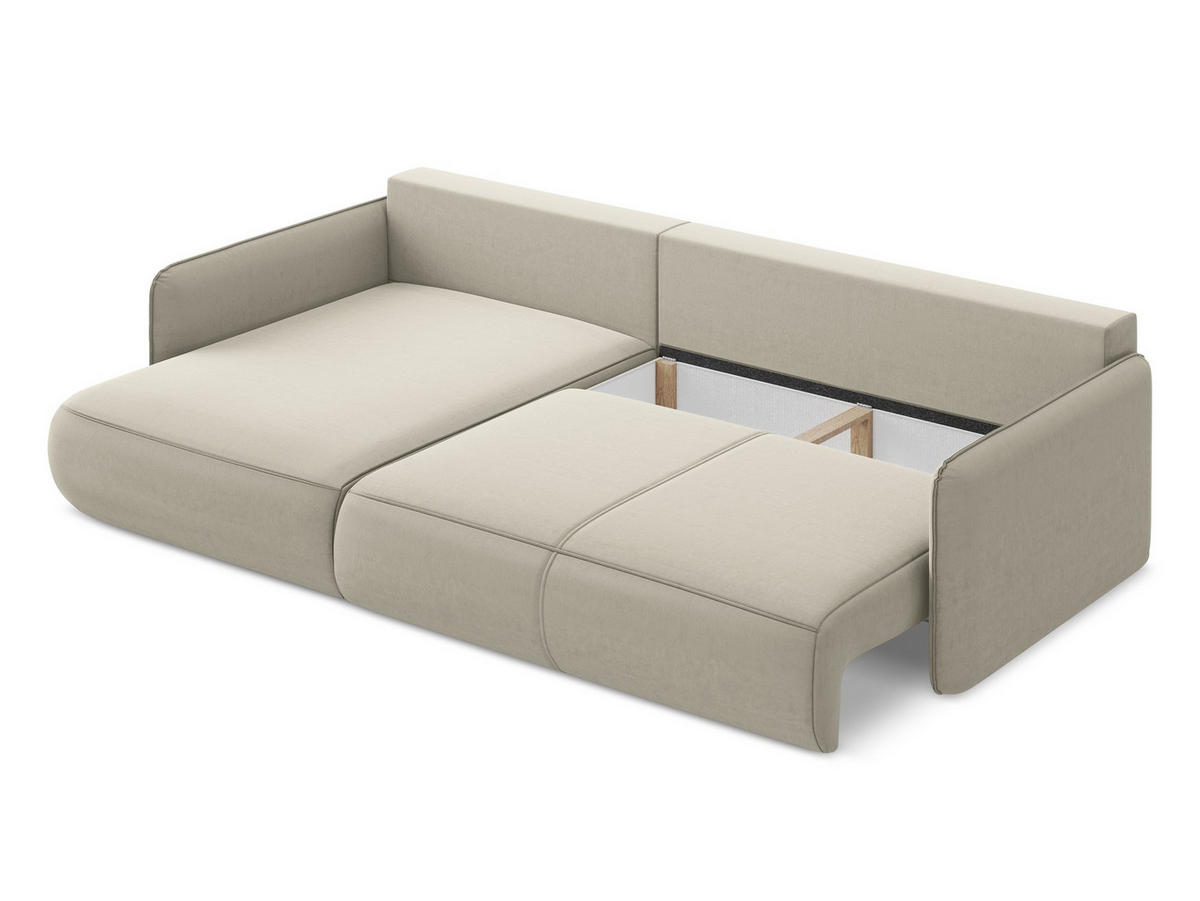 3-SITZER SOFA Chenille Stoff Blau - Blau/Blaugrau, Kunststoff/Textil (210/74/105cm) - Makamii