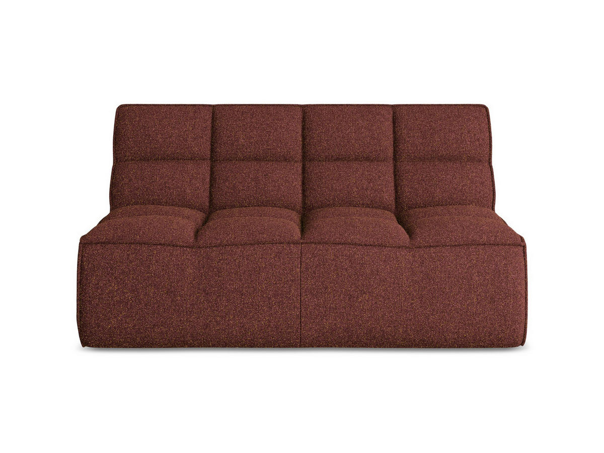 2-SITZER-SOFA Strukturstoff Stoff Rot - Bordeaux/Rot, Kunststoff/Textil (160/75/93cm) - Makamii