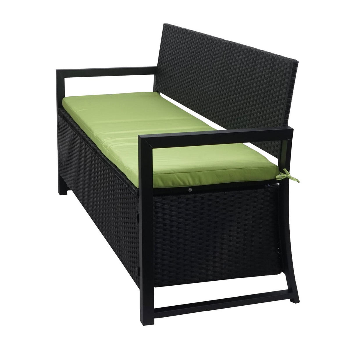 SITZBANK 3er 87x164x57cm Anthrazit/Grün - Anthrazit, Metall (164/87/57cm) - PROREGAL