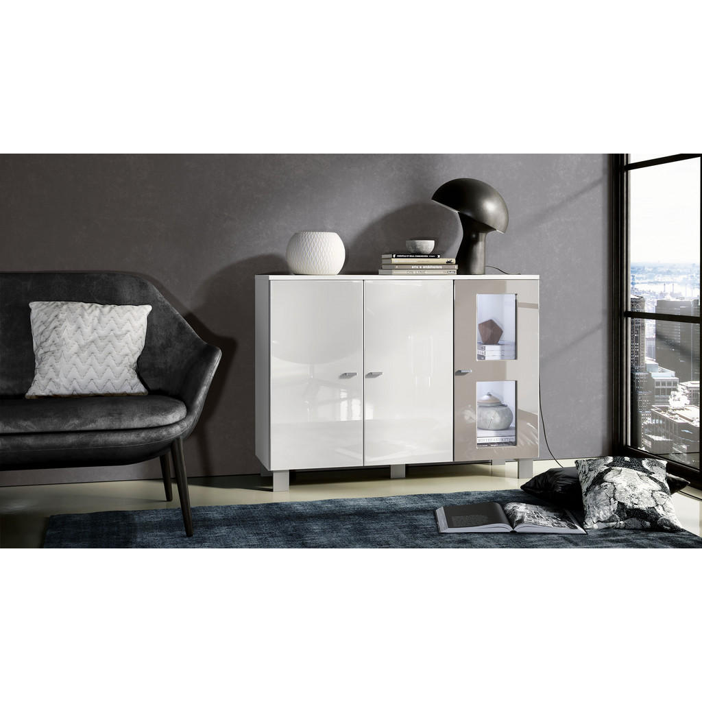 Thumbnail - Vladon Sideboard, Sand, Holzwerkstoff, 107x81x35 cm, Wohnzimmer, Kommoden & Sideboards, Sideboards