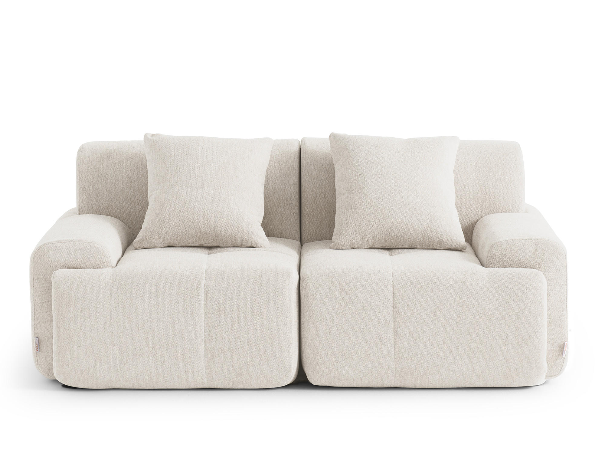 2-SITZER-SOFA Chenille Elfenbeinweiß - Creme, Textil (180/73/95cm) - MILYsofa