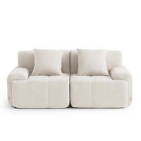 2-SITZER-SOFA Chenille Elfenbeinweiß - Creme, Textil (180/73/95cm) - MILYsofa