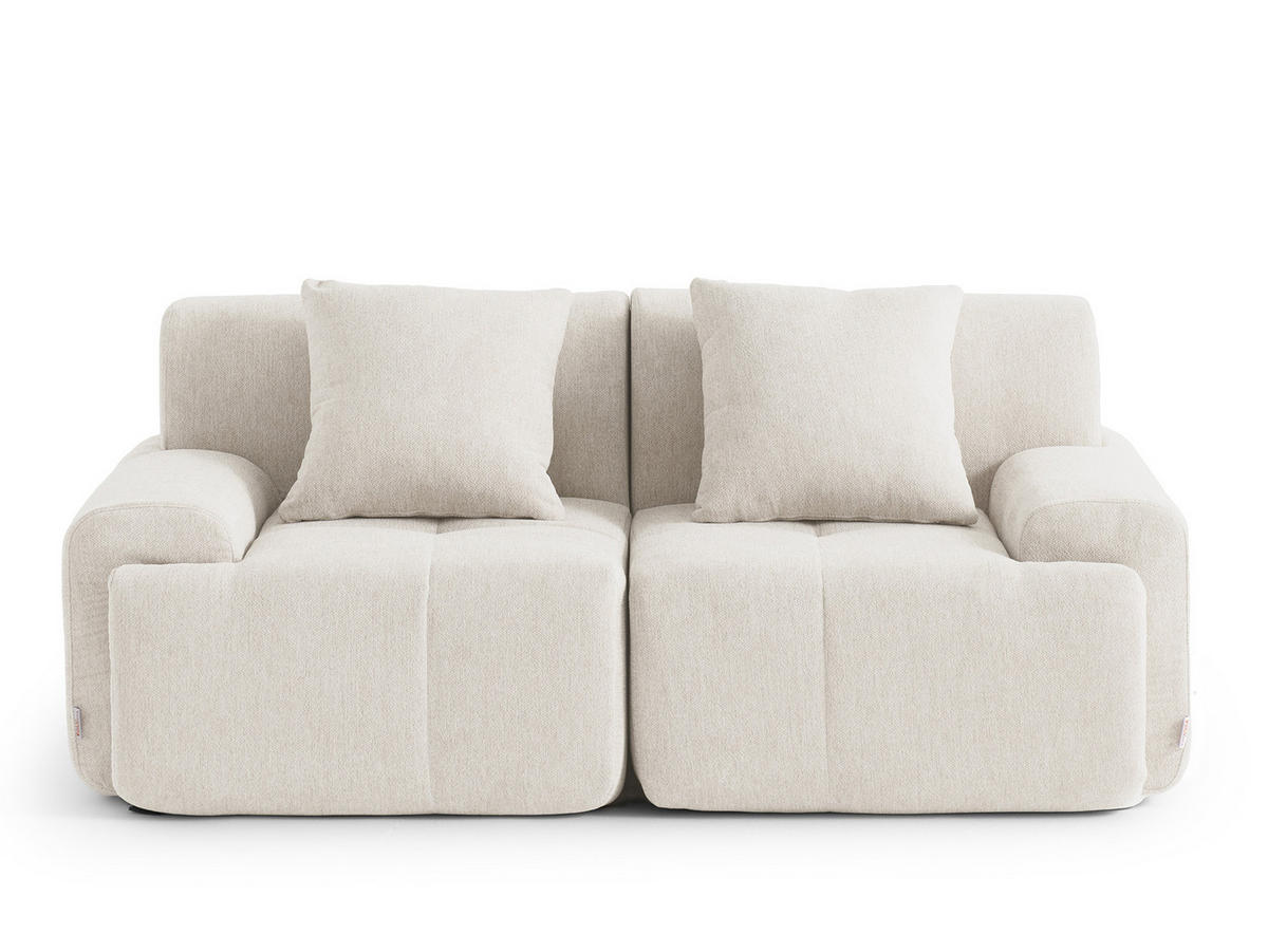 2-SITZER-SOFA Chenille Elfenbeinweiß - Creme, Textil (180/73/95cm) - MILYsofa