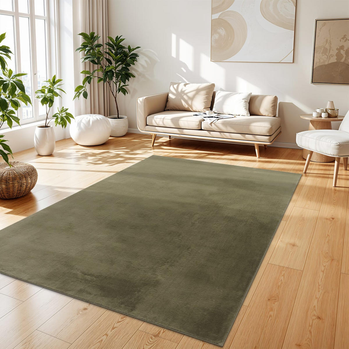 HOCHFLORTEPPICH 240/340 cm Soft 380 - Grün, Kunststoff (240/340cm) - Paco Home