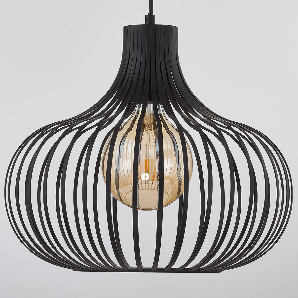 PENDELLEUCHTE - Eisen - 3-flammig - Schwarz, Metall (28/100/178cm) - home24
