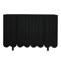 SIDEBOARD Schwarz 120/37.5/80.8 cm - Schwarz, Holzwerkstoff (120/80.8/37.5cm) - PANGIVO