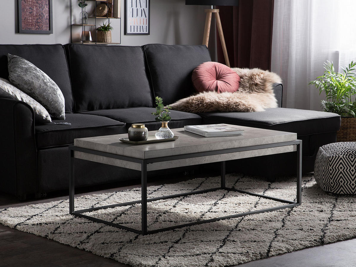 COUCHTISCH grau rechteckig Altos - Grau, Holzwerkstoff (64/104/44cm) - Beliani