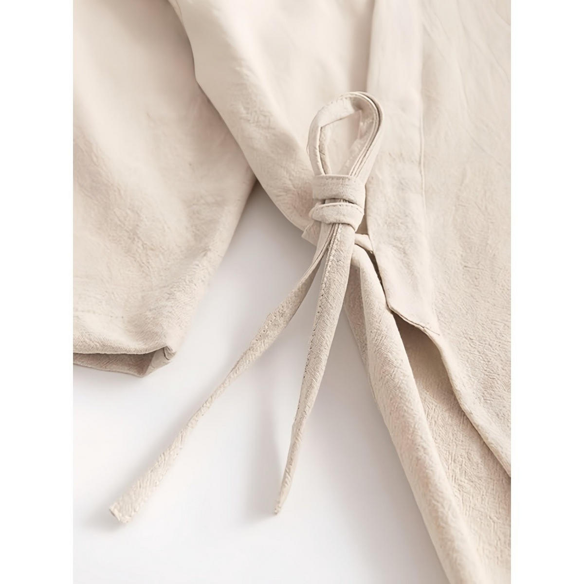 BADEMANTEL Baumwolle Leinen, Kimono Stil, Unisex, Weiß, XL - Weiß, Textil (XLnull) - Weltevree