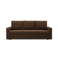 SOFA 3-SITZER MIT SCHLAFFUNKTION NEO, Dunkelbraun - Braun, Textil (220/92/92cm) - Mebligo