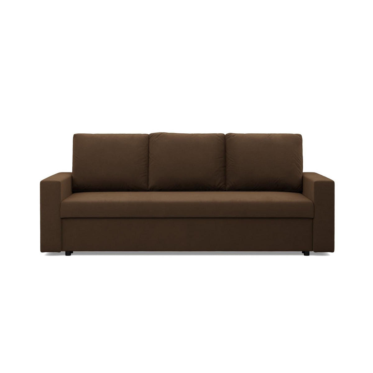 SOFA 3-SITZER MIT SCHLAFFUNKTION NEO, Dunkelbraun - Braun, Textil (220/92/92cm) - Mebligo