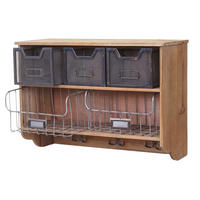 WANDGARDEROBE KÜCHENREGAL Braun - Braun, Holz (60/42/24cm) - MCW