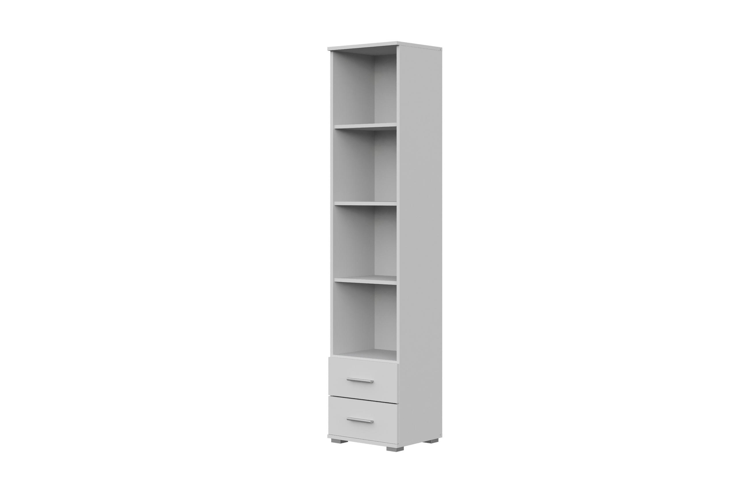BÜCHERREGAL Weiß 40/180/34 - Weiß, Holzwerkstoff (40/180/34cm) - RAUMHIRSCH FURNITURE