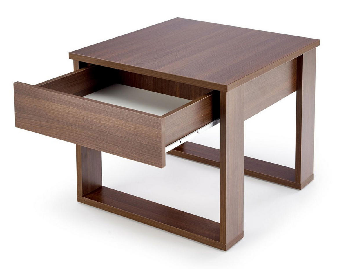 COUCHTISCH Nea Nussbaum 60 / 60 / 52cm - Nussbaumfarben, Holz/Holzwerkstoff (60/60/52cm) - Feldmann-Wohnen