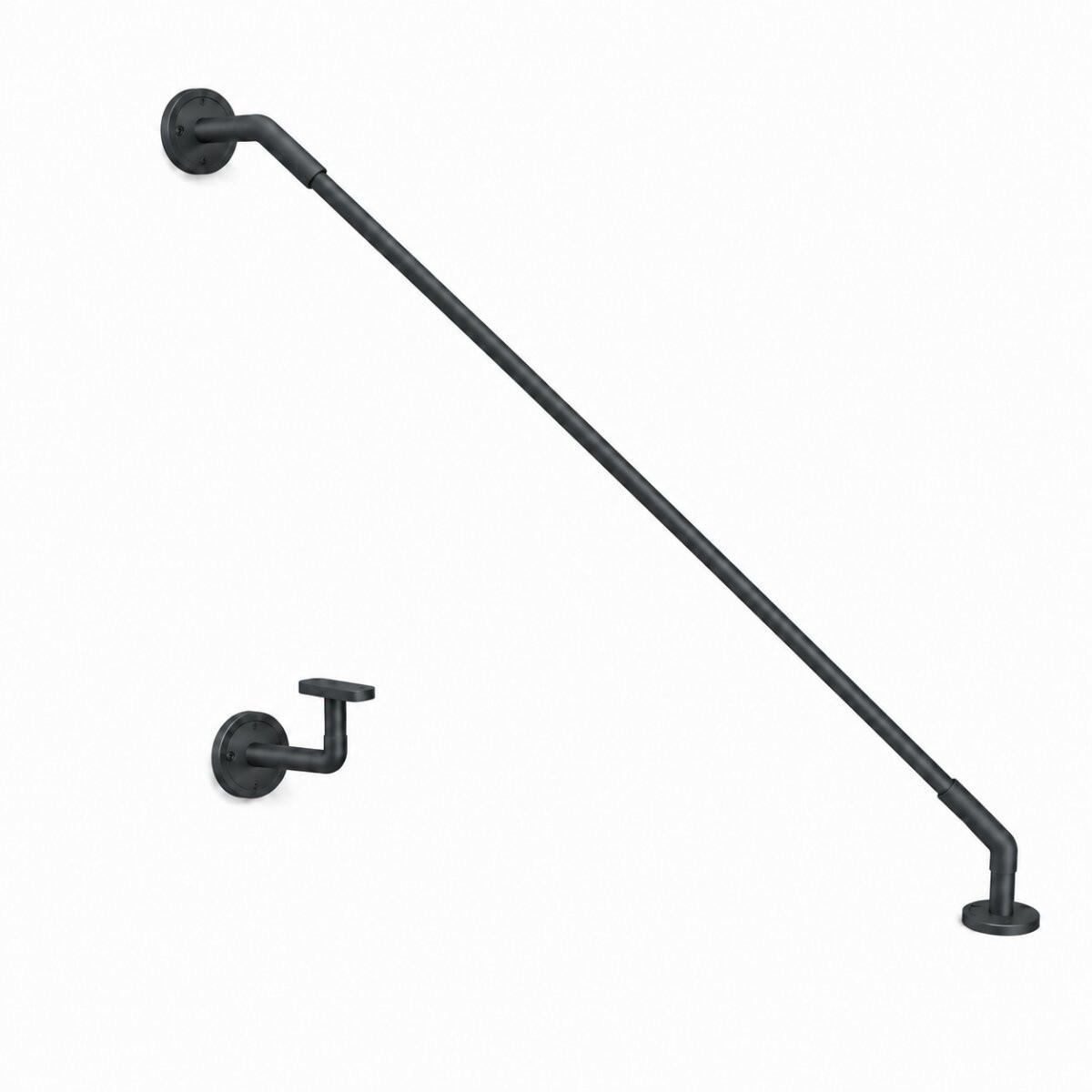 VORDACHHALTER - SET STR Halter für Glasvordach - Edelstahl RAL7016 - Anthrazit, Metall (75/40/100cm) -  Glaswerk Westfalen