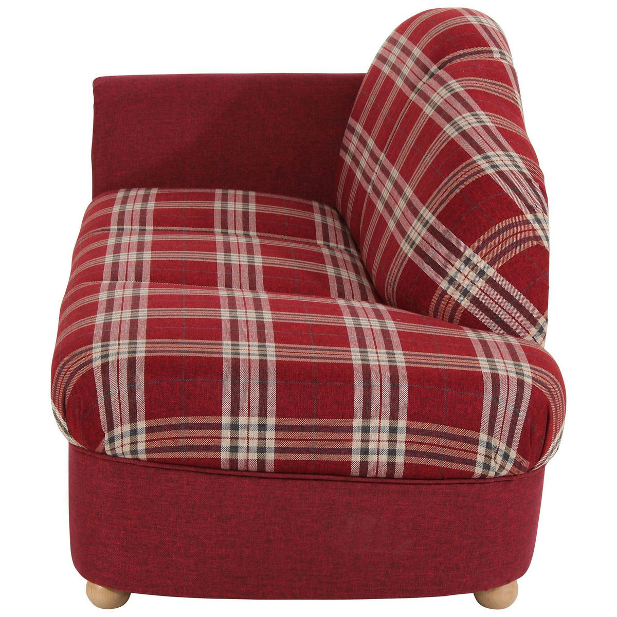 RECAMIERE Armlehne links Kama Bezug Flachgewebe Buche natur / rot - Rot, Kunststoff (191/83/81cm) - 58aufmkessel