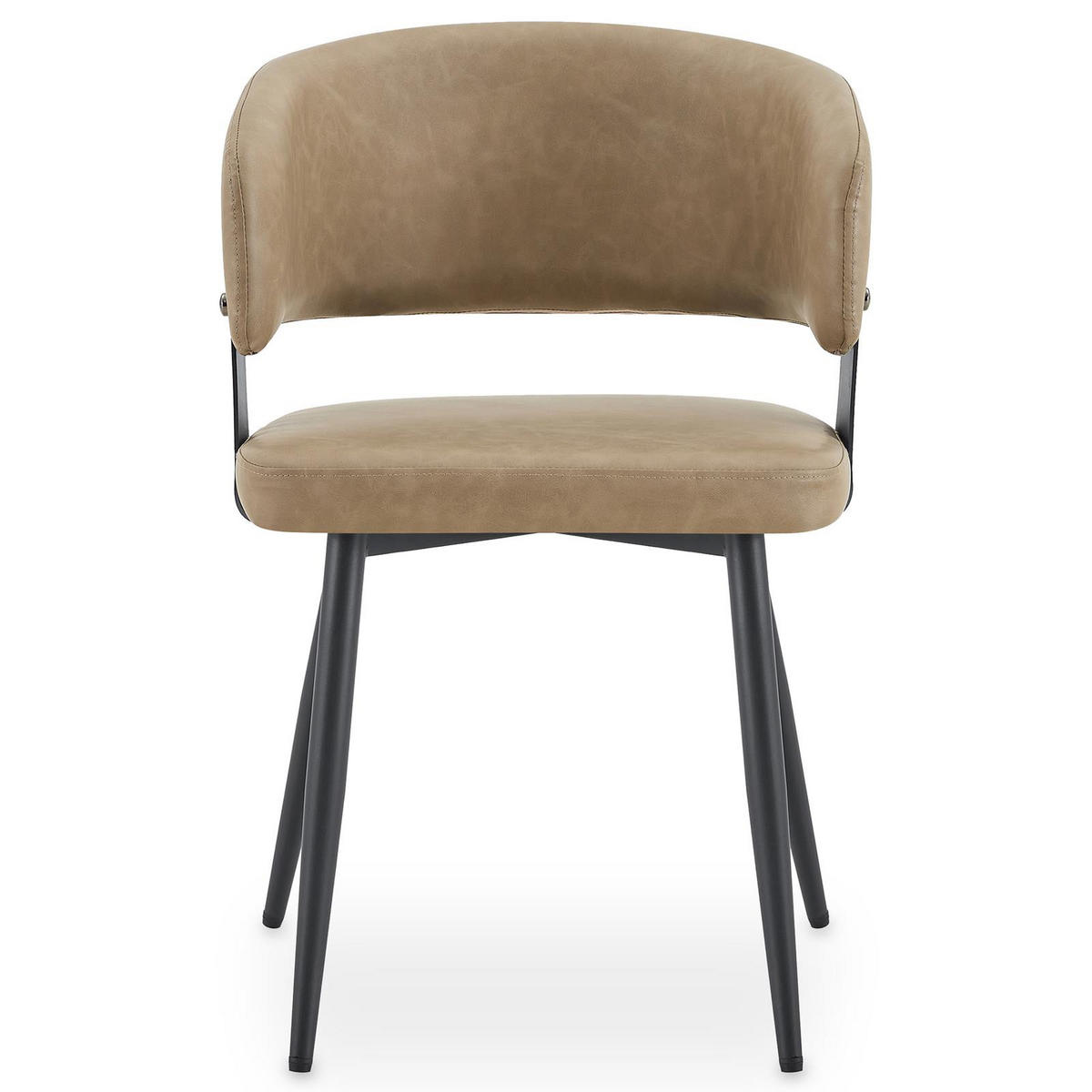 ESSZIMMERSTÜHLE PAVIA 2er-Set cappuccino - Kaschmir, Textil (54/80/59cm) - IDIMEX