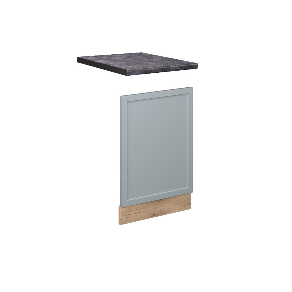 FRONTBLENDE Fame-Line Hellblau-grau 45 cm, AP Anthrazit - Eiche Wotan/Blaugrau, Holzwerkstoff (45/67.4/1.6cm) - Vicco