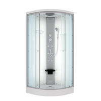 DUSCHE Fertigdusche D10-00T0 Weiß 80x80 - Weiß, Glas/Kunststoff (80/80/215cm) - AcquaVapore by Sandra Jentho
