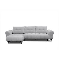 ECKSOFA SALVINI 4-Sitzer, hellgrau - Hellgrau/Schwarz, Holzwerkstoff/Textil (158/292cm) - Courtois Laville