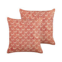 DEKOKISSEN 2er-Set Creme 45/45 cm Rhus - Creme, Naturmaterialien/Textil (45/45cm) - Beliani