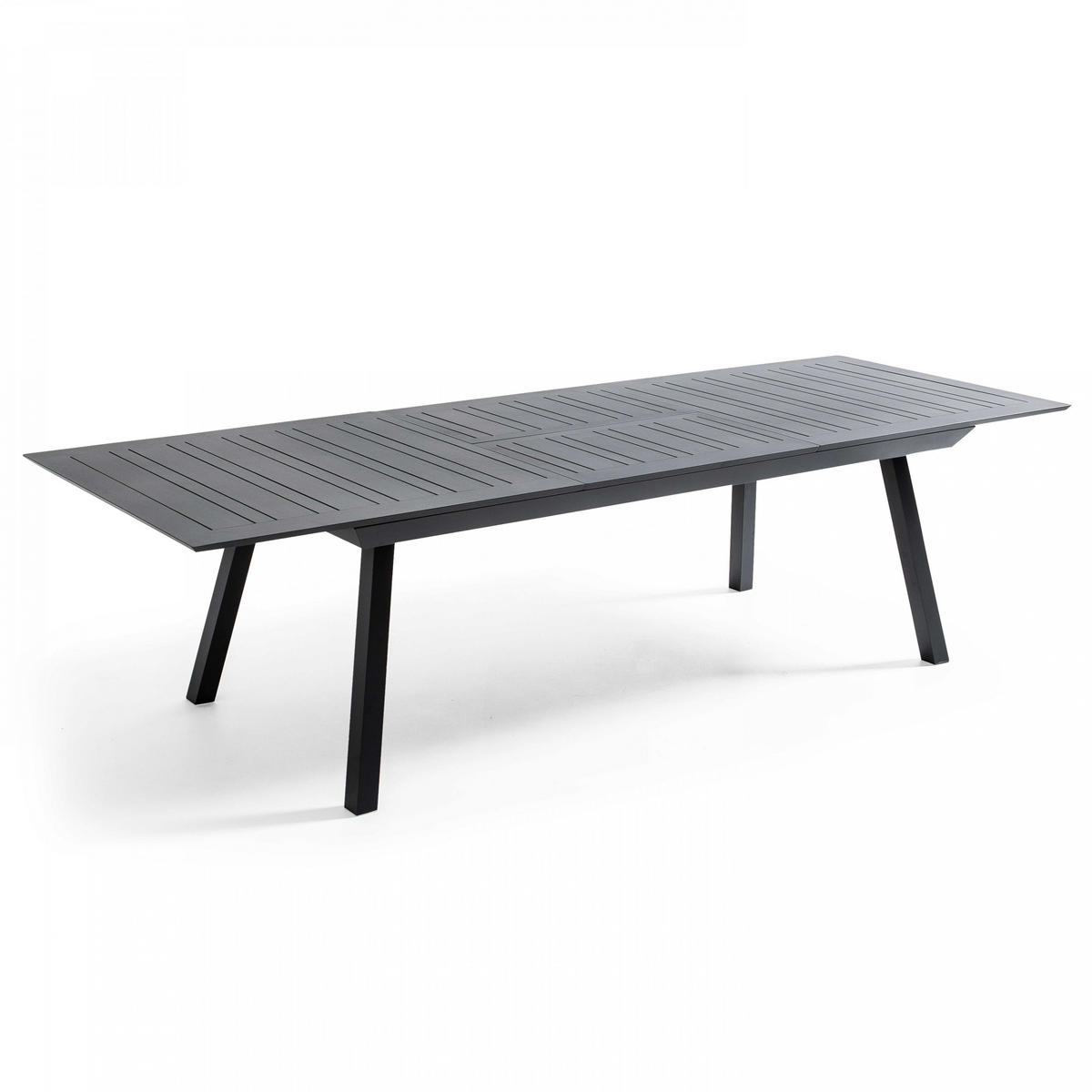 GARTENTISCH ausziehbar, Grau - Grau, Metall (100/298/45cm) - Oviala