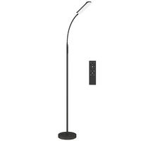 LED Stehlampe Dimmbar Stehleuchte mit Fernbedienung & Touch-Steuerung - Schwarz, Metall (22/22/175cm) - HOMCOM