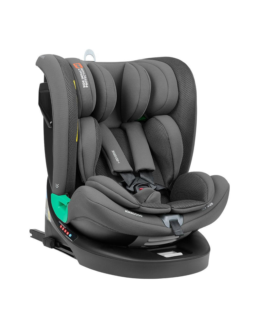 KINDERSITZ i-Reverse i-Size grau (40-150cm) Isofix 360-Drehung 5-Punkt-Gurt - Grau, Kunststoff (43/55/53cm) - Kikka boo