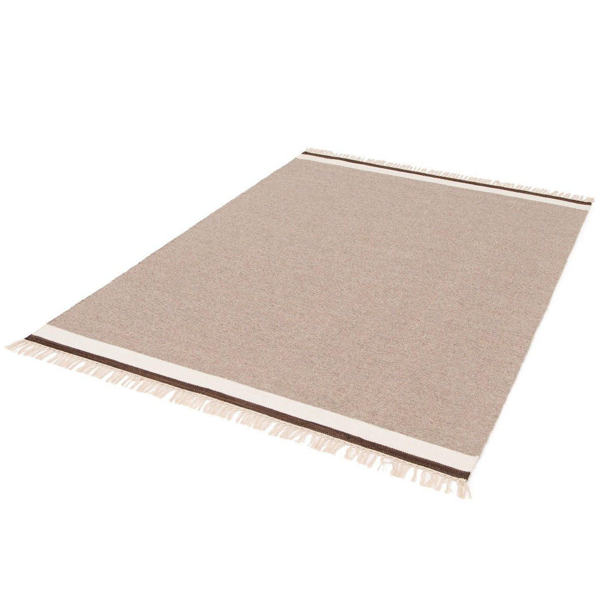 TEPPICH aus Wolle und Baumwolle beige - Beige, Naturmaterialien (80/150cm) - AFK Living