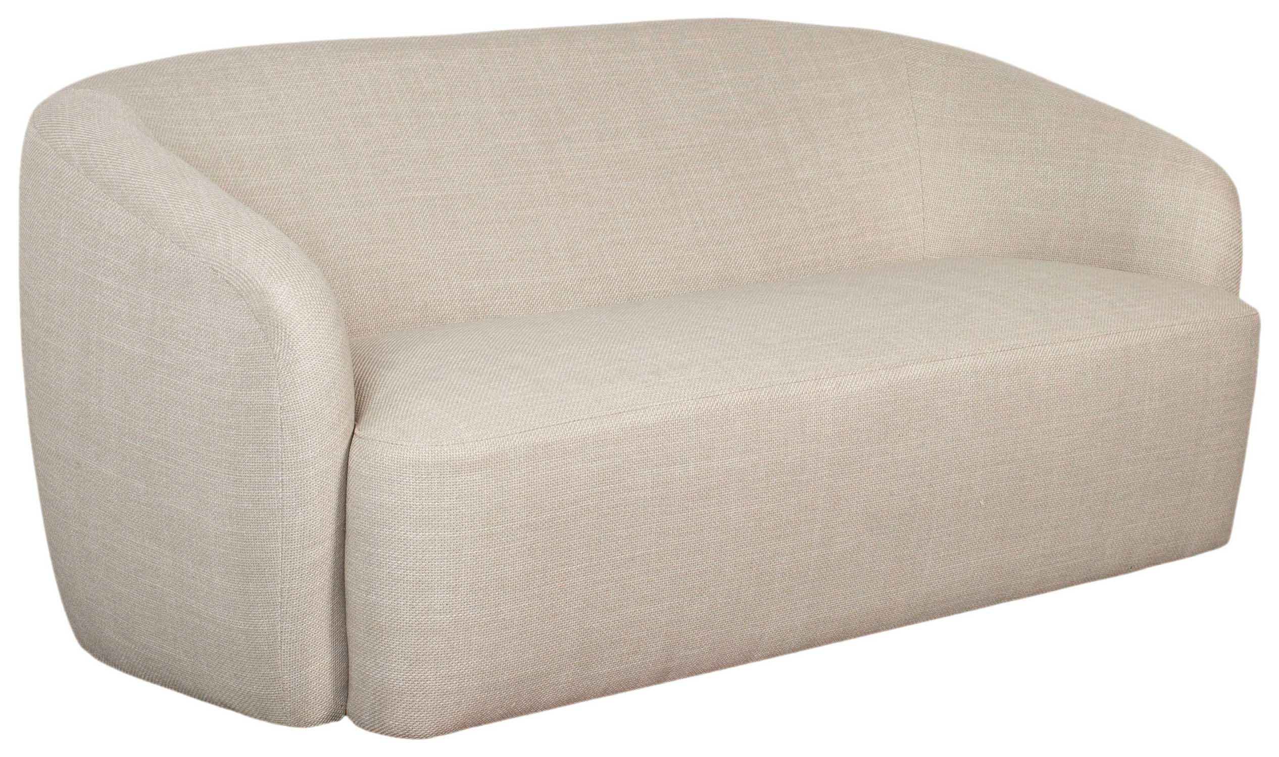 SOFA Loconia 2,5-Sitzer 170/76/89 cm - Beige/Creme, Textil/Metall (170/76/89cm) - Mr. Deko