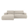 ECKSOFA LUNA mit Bettkasten und Schlaffunktion, Ecru - Ecru, Textil (195/271cm) - KS Home Concept