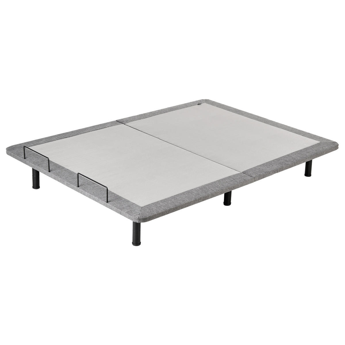 LATTENROST elektrisch verstellbar BRUNOY 140 x 200 cm Grau - Schwarz/Grau, Metall (140/200cm) - Beliani