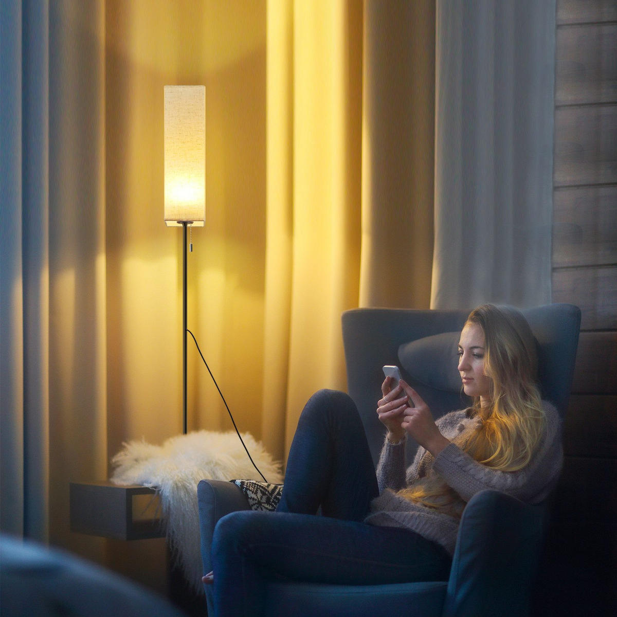 LED-STEHLAMPE Yallaly 151/16/10.5cm - Schwarz, Metall (151/16/10.5cm) - Nettlife