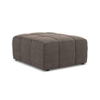 POUF Bouclé Stoff Braun - Schwarz/Mokka, Holzwerkstoff/Kunststoff (75/41/90cm) - Makamii