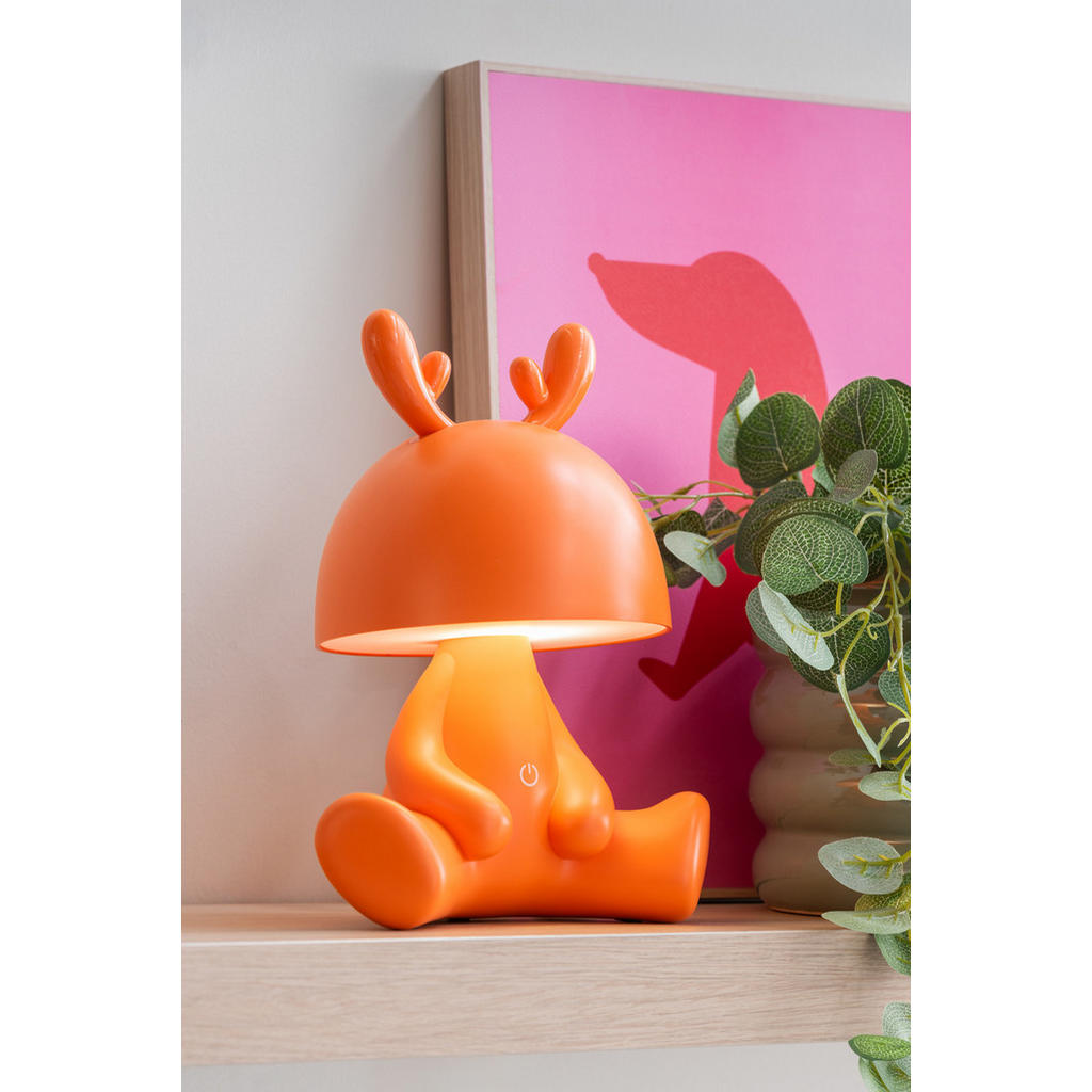 Thumbnail - Leitmotiv Tischlampe, Orange, Kunststoff, Organisch, 17x27x22 cm, CE, Lampen & Leuchten, Innenbeleuchtung, Tischlampen, ...